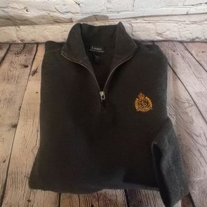 Lauren Ralph Lauren Quarter Zip Crest Pullover Fleece Med.